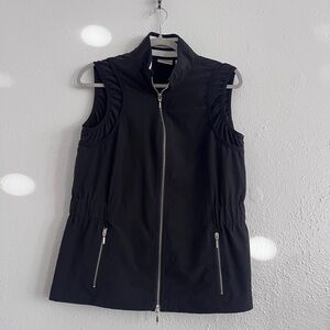 Sleek Black Zip-Up Vest